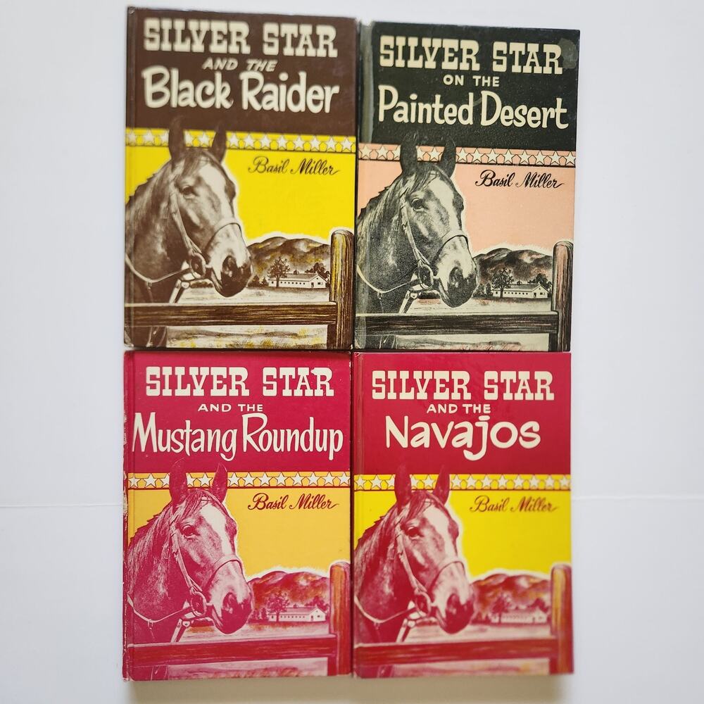 VTG Silver Star Horse Western Book Lot Black Raider Painted Desert Navajo Miller